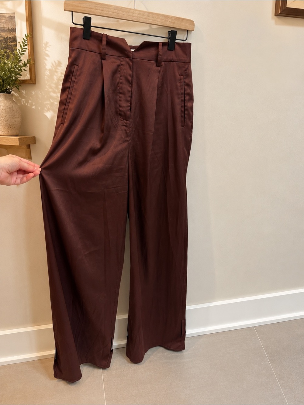 L'Academie Satin Wide-Leg Pants - Picture 3 of 6